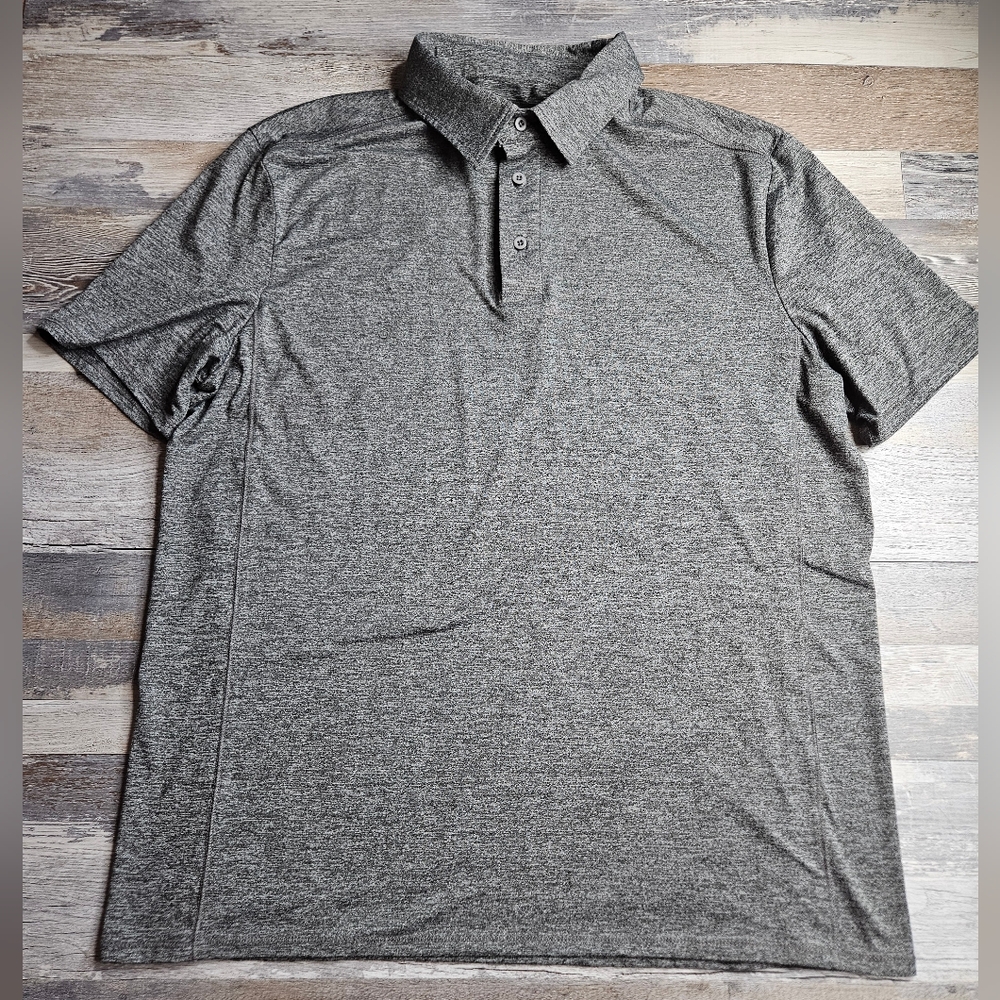 Quince Men's Super Solf Polo Shirt Large Dark Heathered Grey